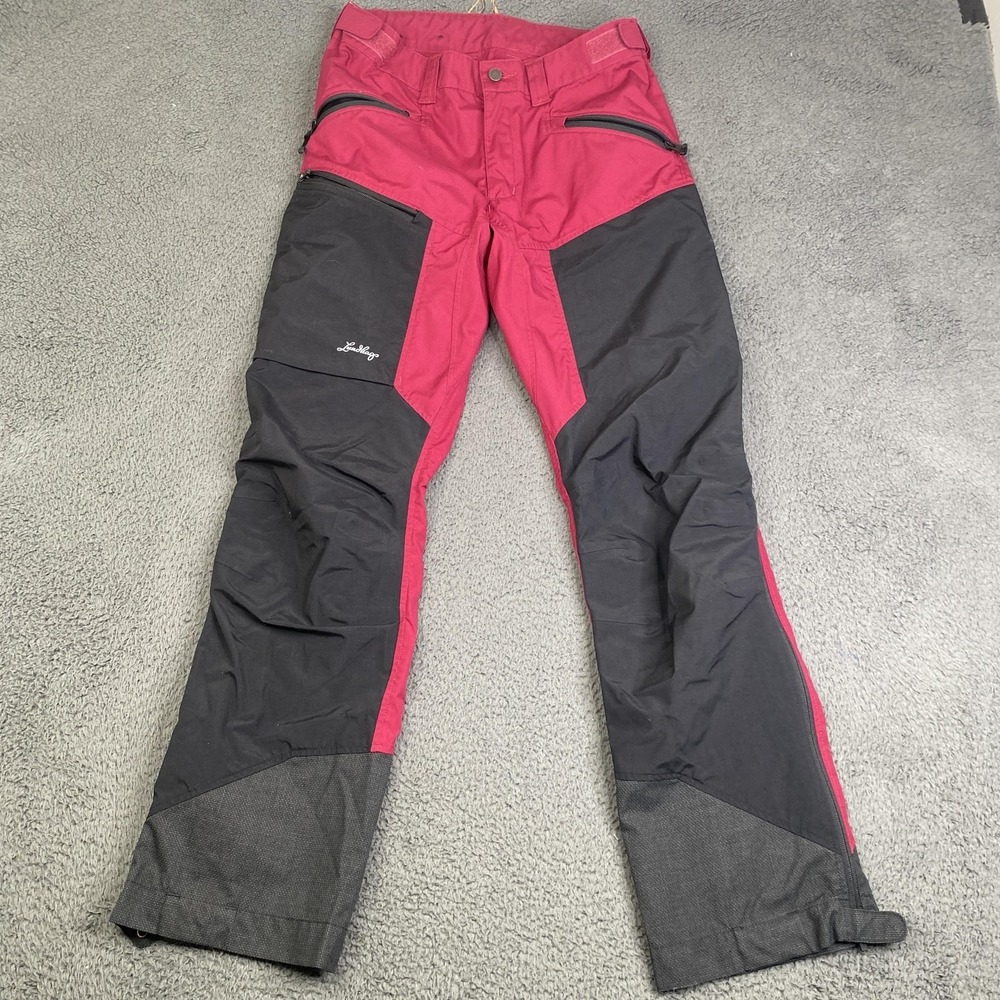 Lundhags Pants Womens 38 Red Gray Antjah WS Softshell Schoeller Hiking Outdoor